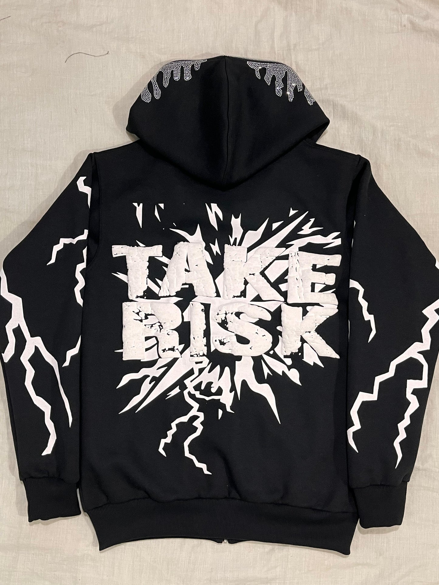 Satin "Real Spill Xclusive" Full-Zip Hoodie