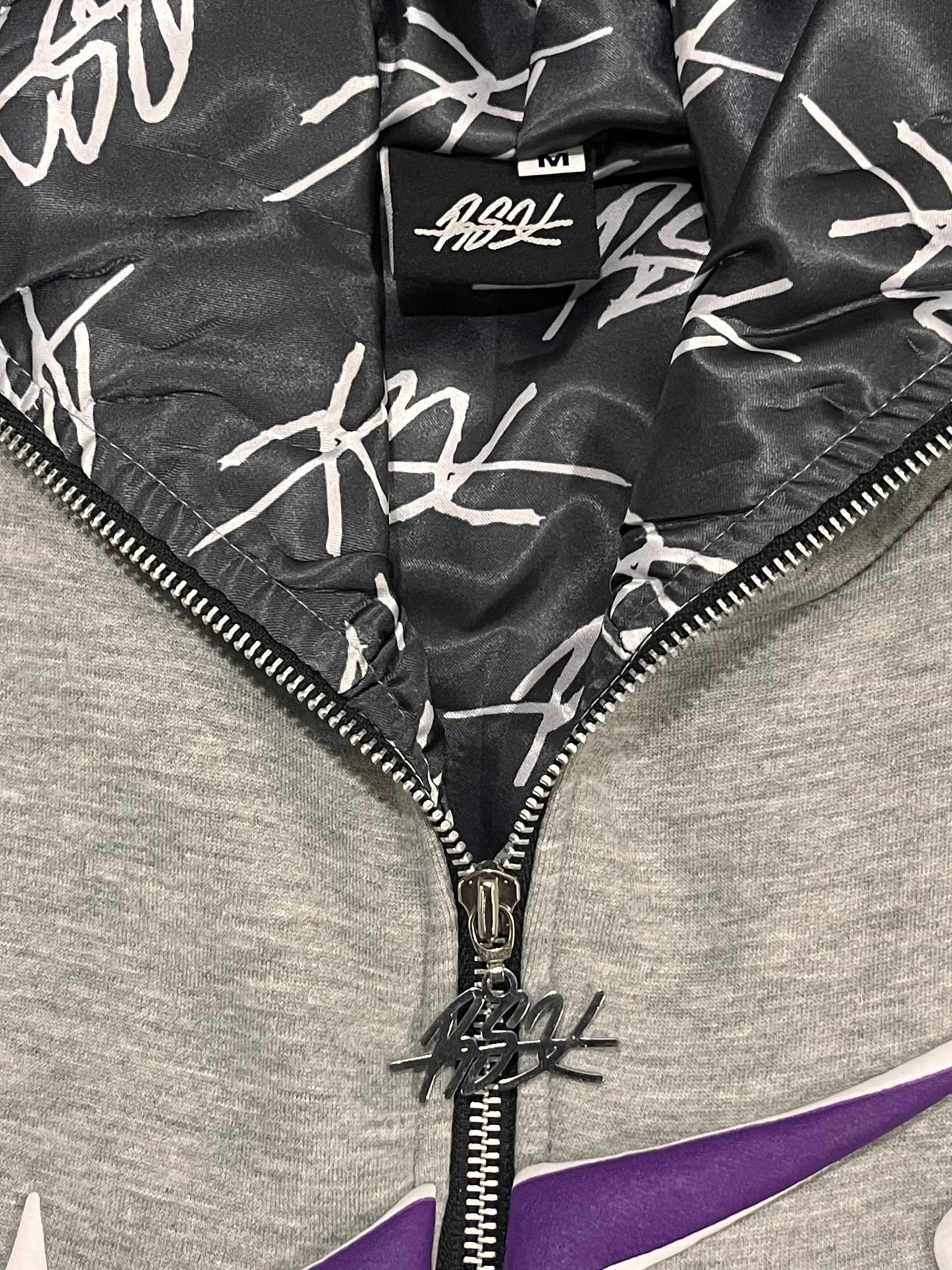 Satin "Real Spill Xclusive" Full-Zip Hoodie