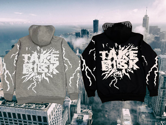 Satin "Real Spill Xclusive" Full-Zip Hoodie