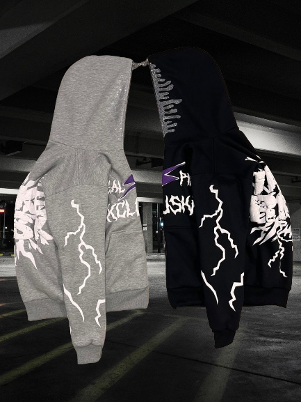 Satin "Real Spill Xclusive" Full-Zip Hoodie